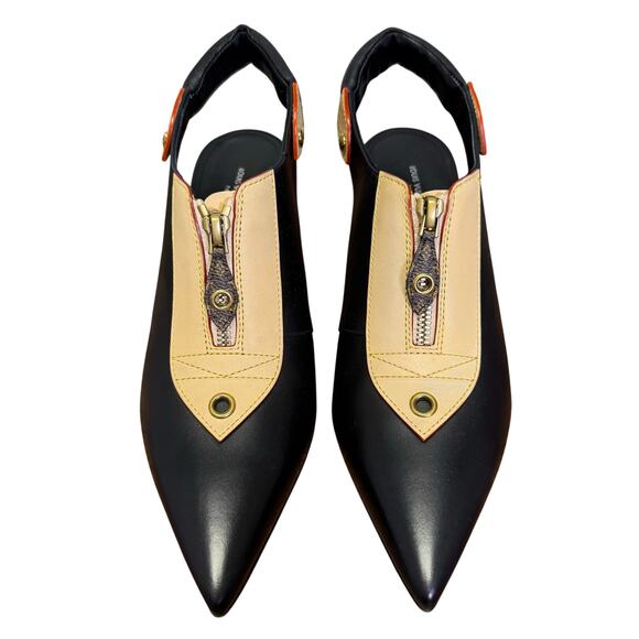 Louis Vuitton Calf Leather Allure Slingback Pumps in Black Size 39.5 / US 9.5 - Picture 2 of 12